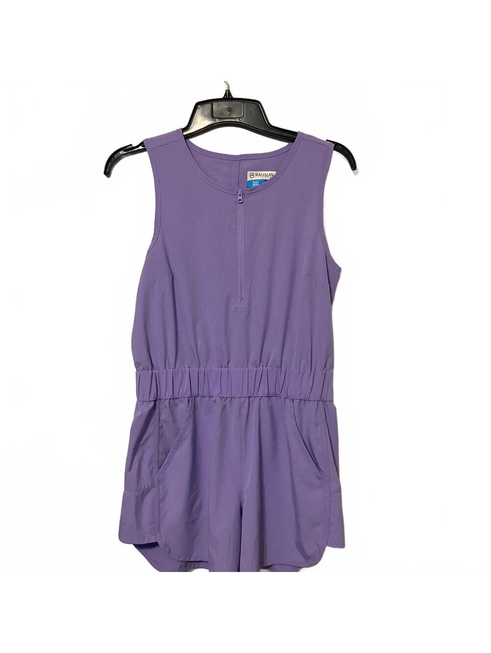 Magellan Purple Women's Sleeveless Water-Repellent Performance Fit Romper Medium